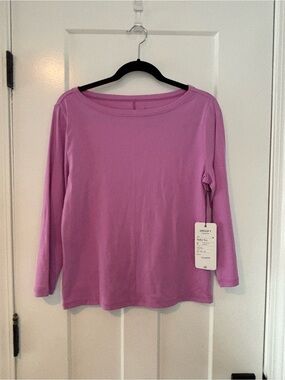 Cabi Ballet Tee Women's Long-Sleeve Scoop Neck Top - Pink med